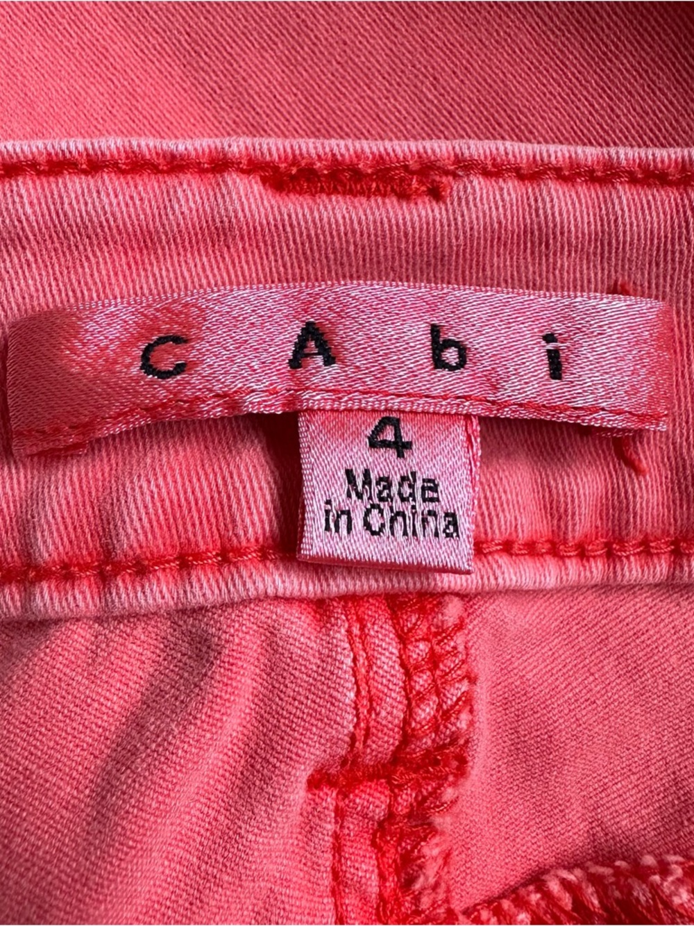 CAbi Women’s Coral Pink Summer Skinny Jeans Size 4 EUC - Picture 5 of 6